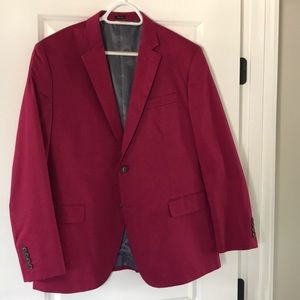 JF J Ferrar Slim Fit Maroon Blazer